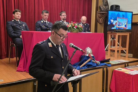 Poročilo poveljnika PGD Velesovo  je predstavil Domen Rosulnik
